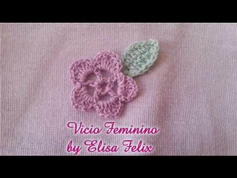 Flor de crochê para aplicação # Elisa Crochê
