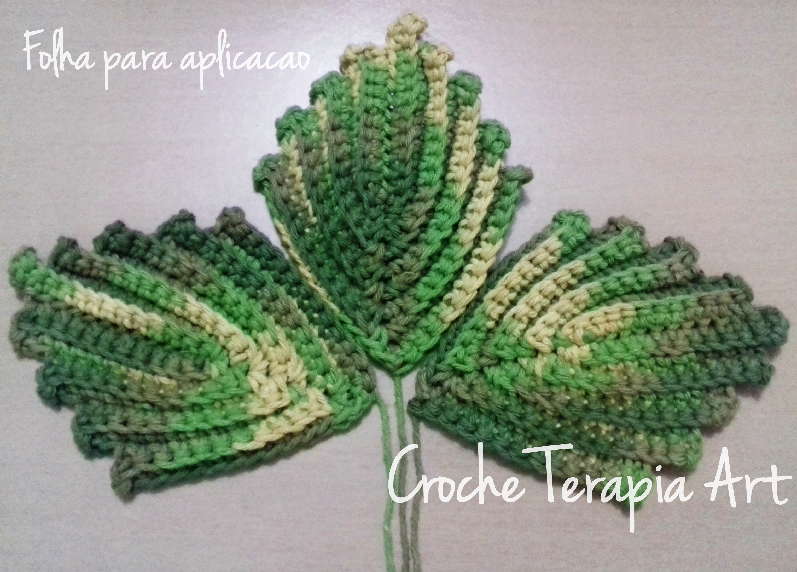 Folha de crochê para aplicação - por Croche Terapia Art