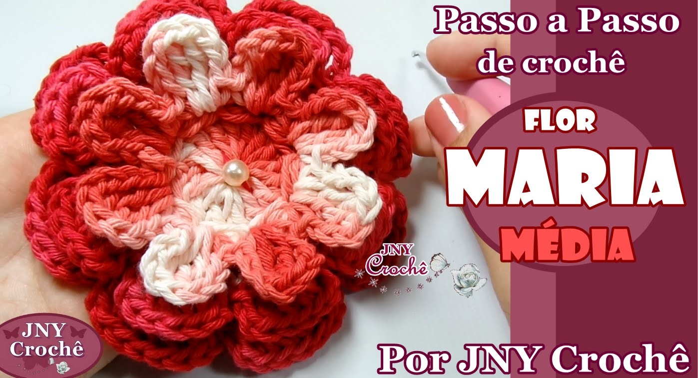 PAP de crochê Flor Maria (média) por JNY Crochê