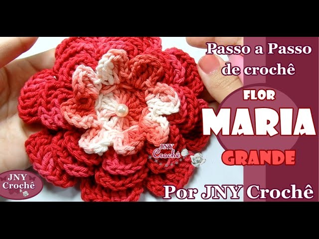 PAP de crochê Flor Maria (grande) por JNY Crochê