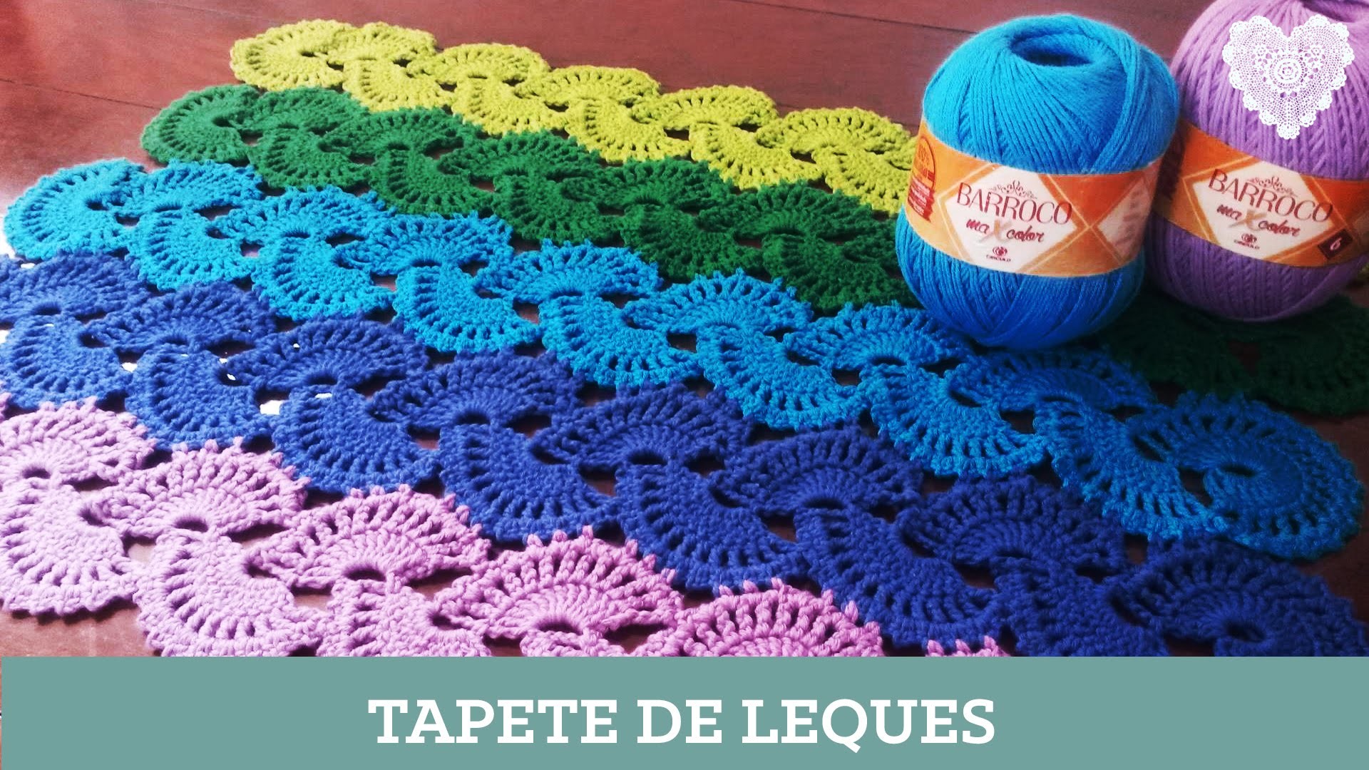 Criações em Crochê: Tapete de Leques | Luciana Ponzo