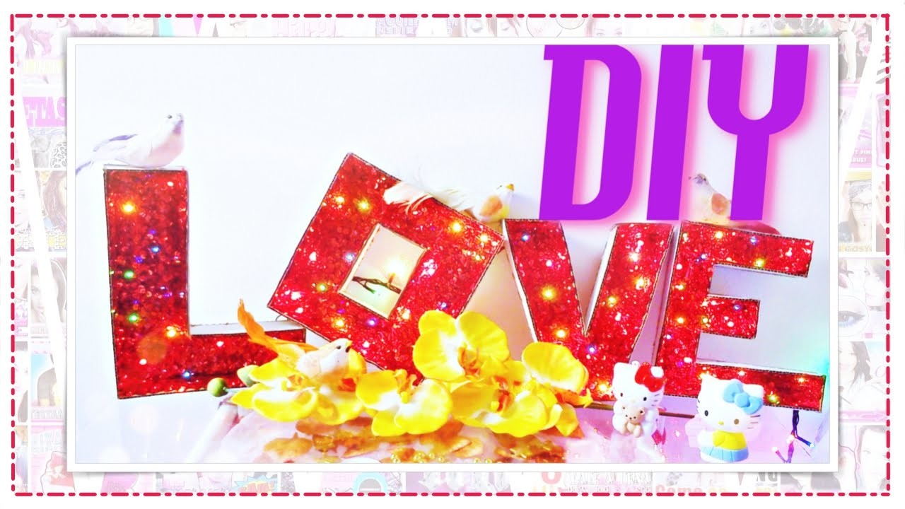 FUNDO PARA VIDEOS ❤ LETRAS COM PISCA PISCA | DIY