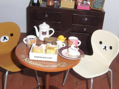 Re-ment: Rilakkuma Cafe Table Chairs unboxing - miniaturas unboxing