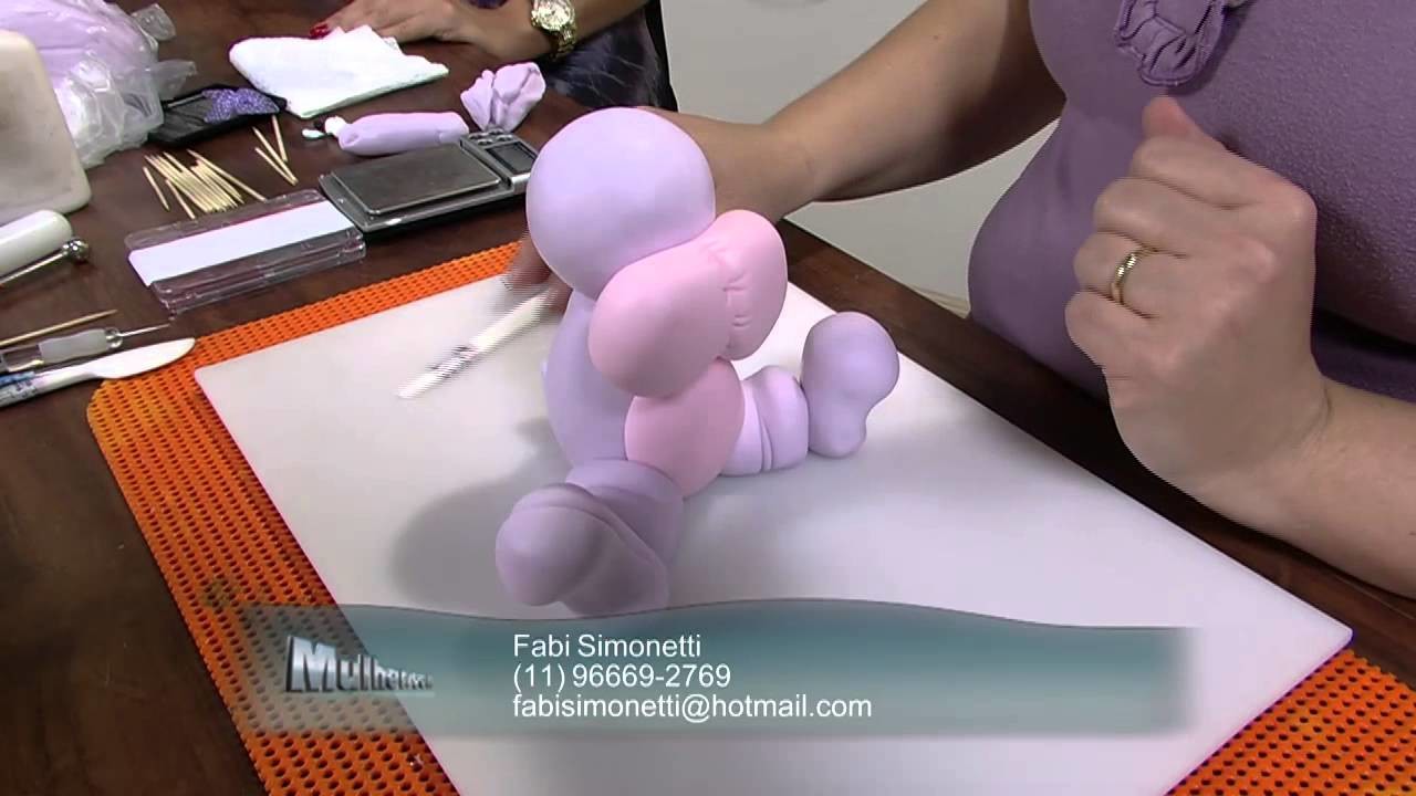 Mulher.com 16.05.2013 Fabi Simonetti - Hipopótamo em biscuit Parte 2