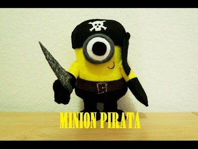 Minion Pirata em feltro