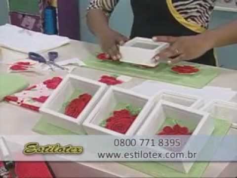 Ateliê na TV - Estilotex - Quadro com tecidos