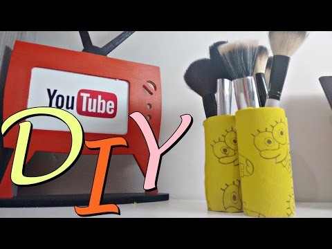 DIY porta pincéis de rolo de papel higiênico ✂