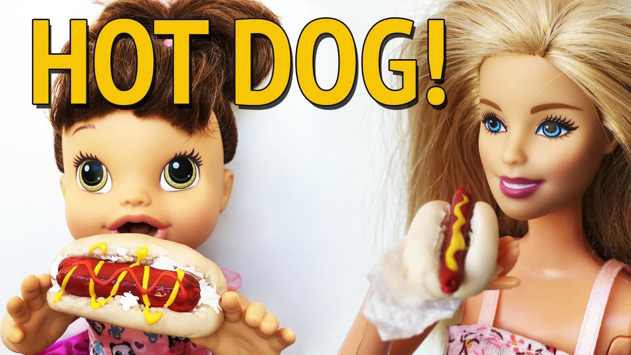 Como fazer Cachorro Quente para Barbie, Baby Alive e outras Bonecas!
