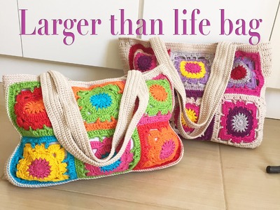 Especial dia das mães #1: bolsa larger than life em crochê!