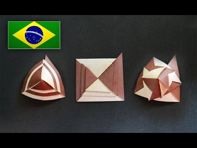 Origami: Curlicue. Arabesco  ( Assia Brill ) - Instruções em português PT BR