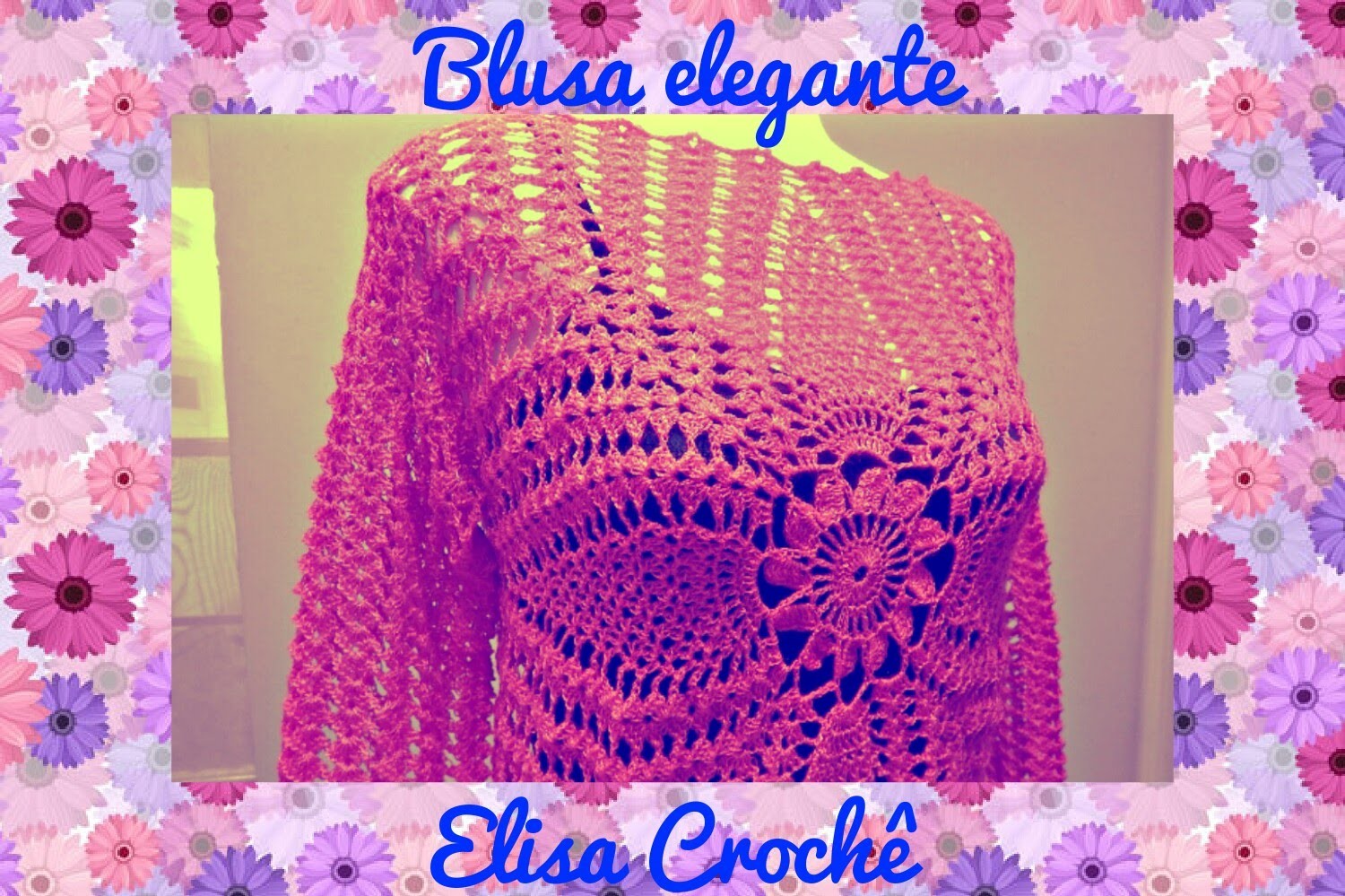 Blusa elegante em crochê 40.42 (M) ( 1ª parte ) # Elisa Crochê