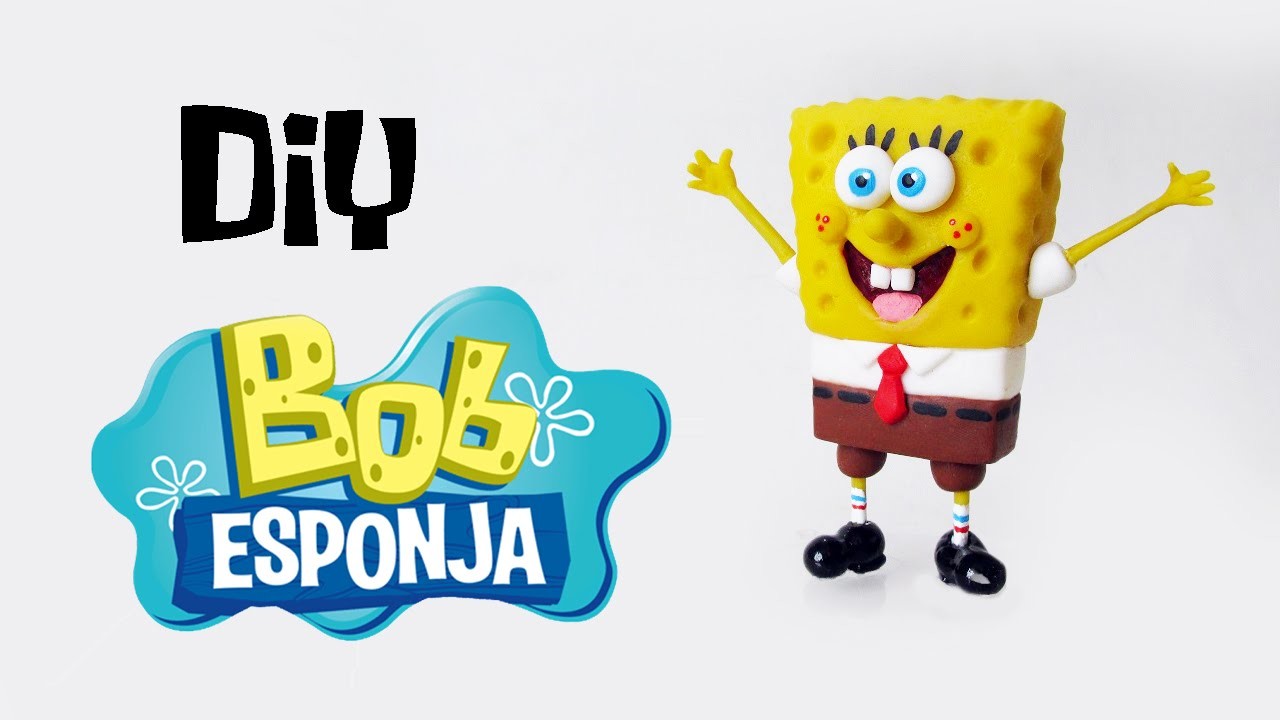 DIY: Como Fazer BOB ESPONJA em Biscuit (SpongeBob Tutorial) Ideias Personalizadas - DIY