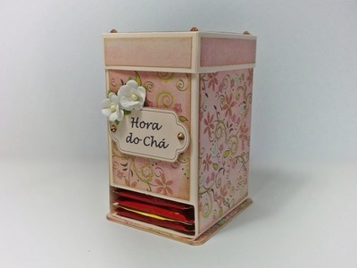 DIY | Tutorial - Caixa para Chá - Tea Bag Dispenser Box