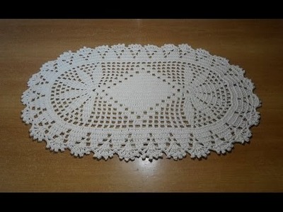 Tapete de crochê oval em barbante parte 1 - crochet rug - alfombra de ganchillo