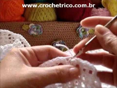 CROCHE - Bolero Branco - Tam.: P - Parte 05.07 (Sem Som)