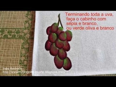 Como pintar uva em tecidos - How to Paint Grape Fabric