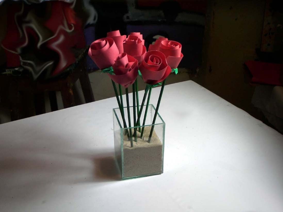 Artesanato - Rosas de papel