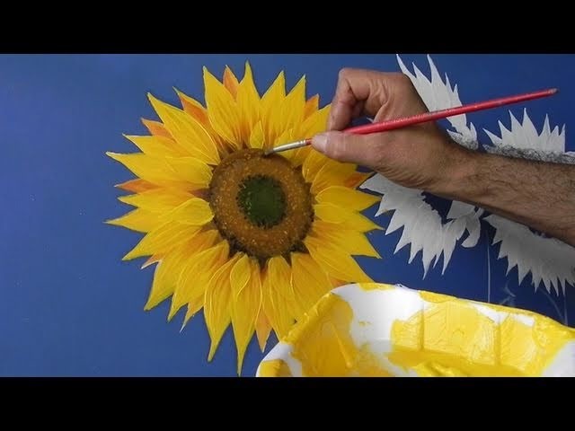 Como pintar girassois vídeo 2