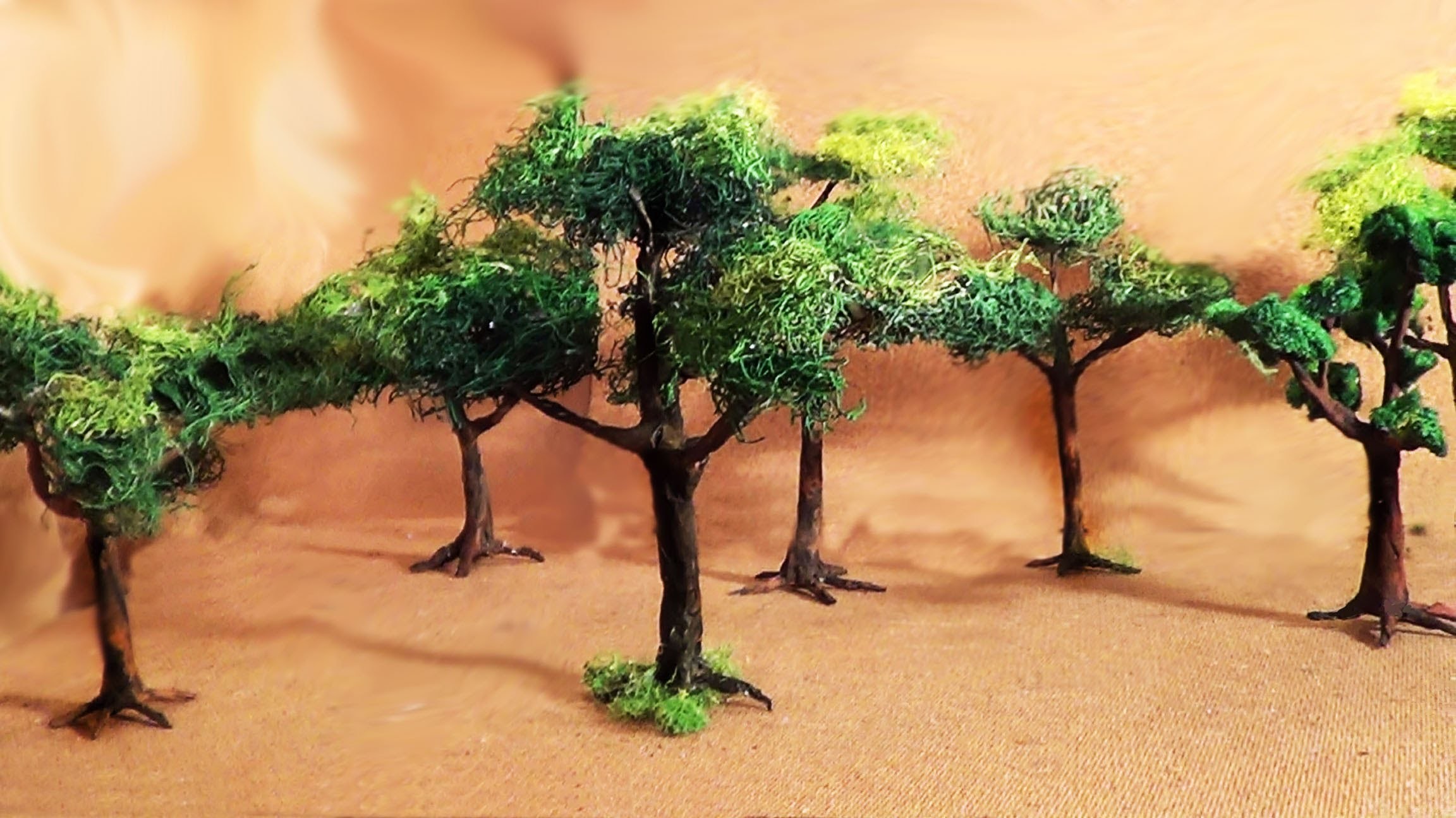 Diorama (parte 2) Árvores - Miniature (part 2) Trees