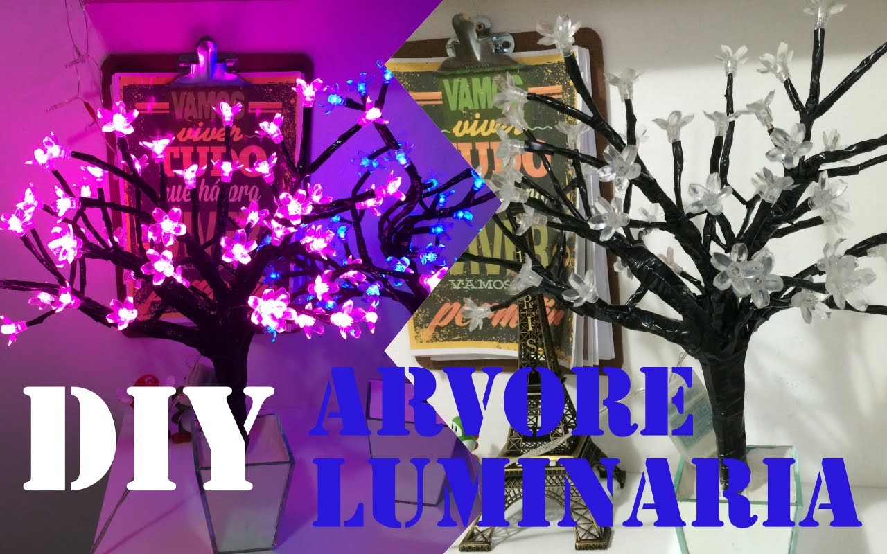 Diy Árvore Luminária com flores de luzes | Imaginarium Inspired| Tatiane Xavier