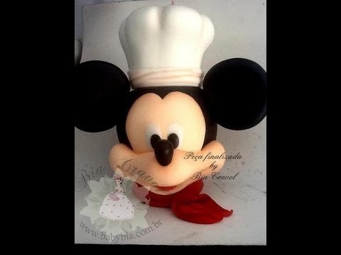 Mickey Cozinheiro Porta Bolacha  modelado por Bia Cravol