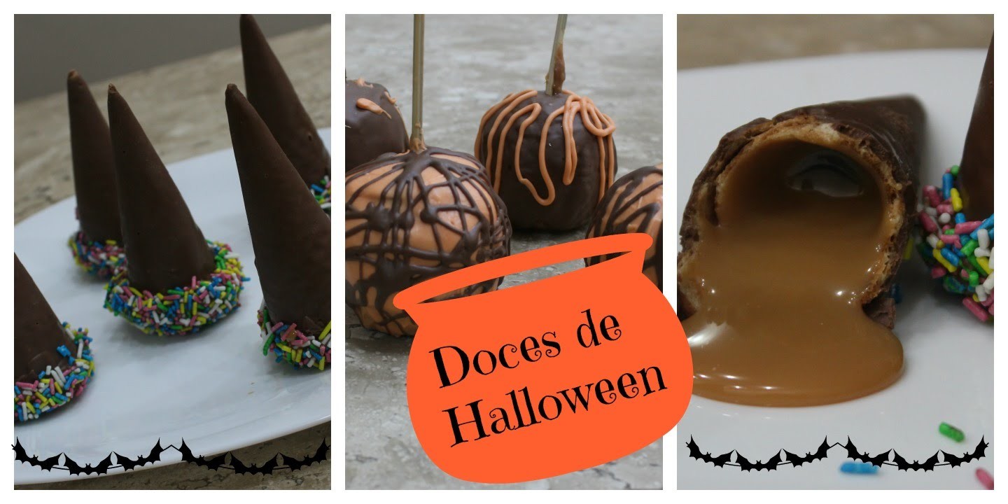 Doces de Halloween: Caramel apple e Chapéu de bruxa