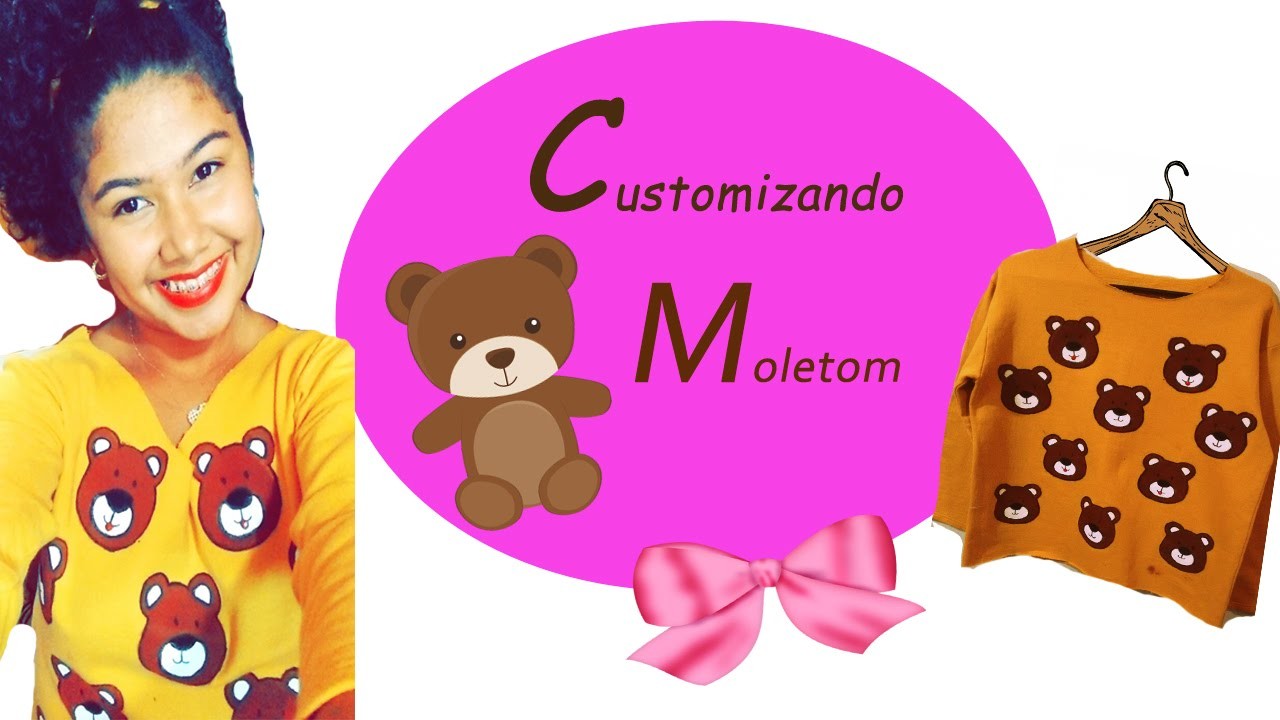Customizando moletom | Moletom de ursinho