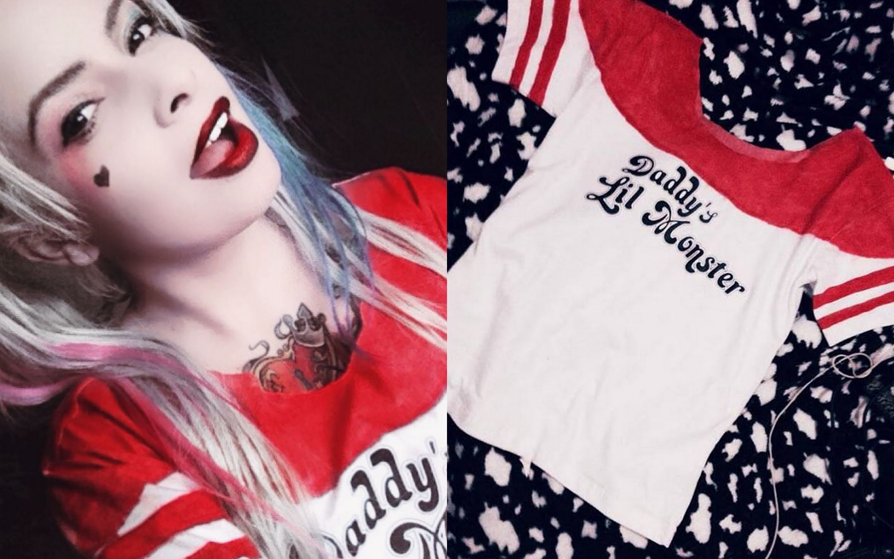 DIY - Harley Quinn (Suicide Squad) T-Shirt - Cosplay - Blusa.camiseta da Arlequina