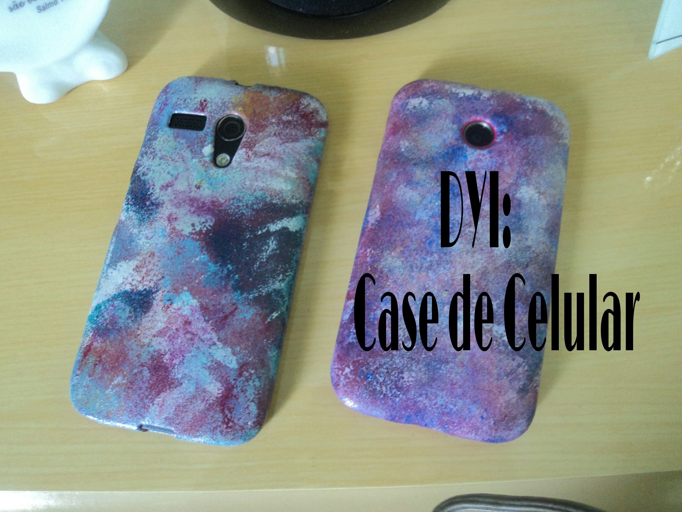 DIY costumizando capa.case para celular com esmalt