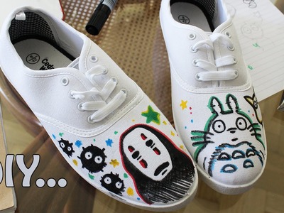 DIY Ghibli Shoes ♥ Dipingi le tue Scarpe!!