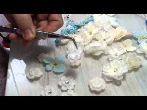 Flores de Crochet para apicar como tocado Video 76