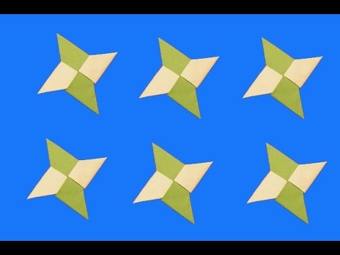 DIY ninja estrela de papel - aprender a fazer este estrela - origami