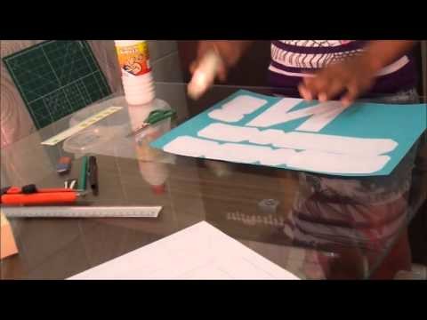 Faça você mesmo (DIY) - letra 3D de papel passo a passo - Favo de Mel