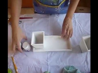 Artesanato em MDF - Craquelê e Carimbo