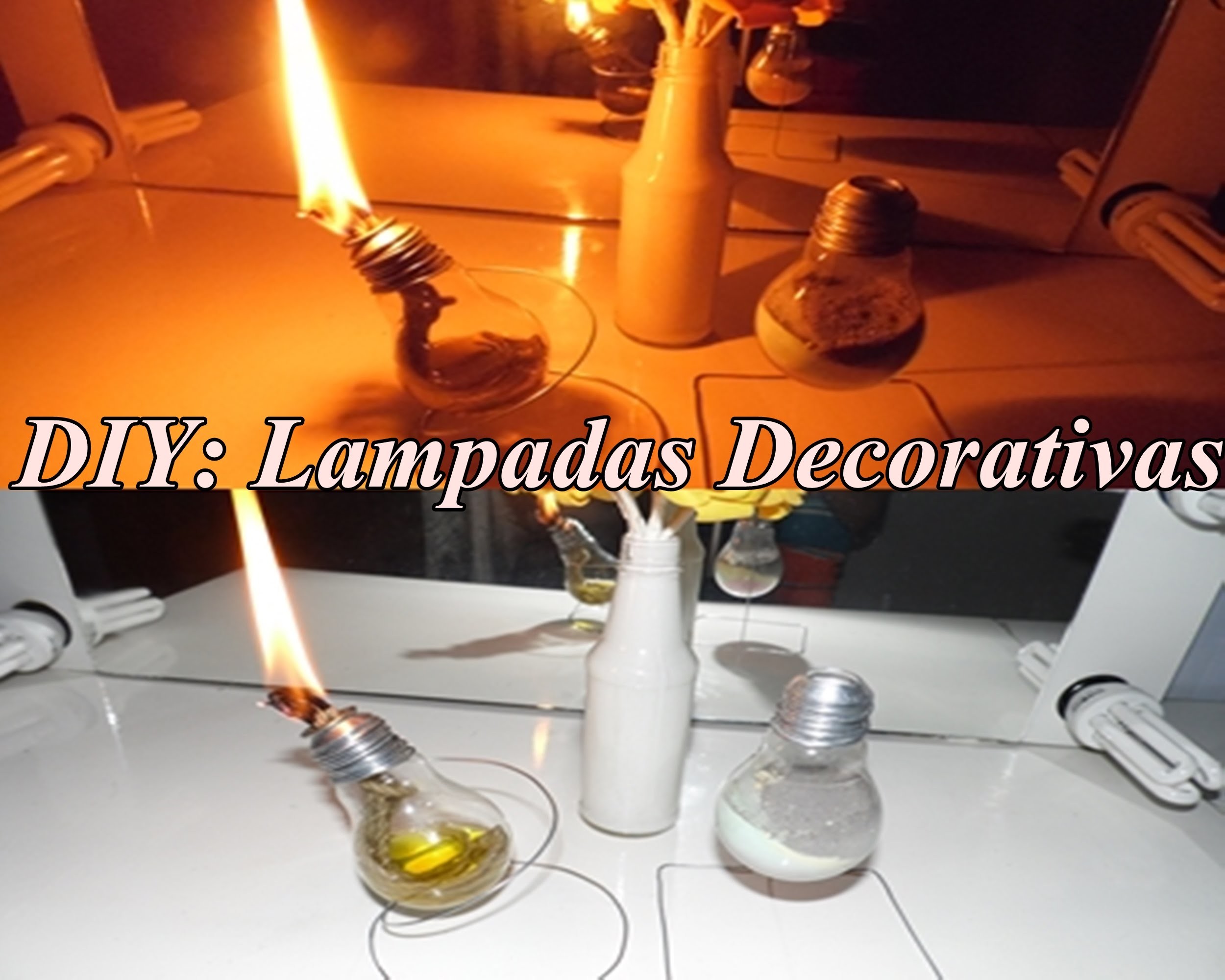 DIY: Lampadas Decoradas- POR- Fernanda Martins
