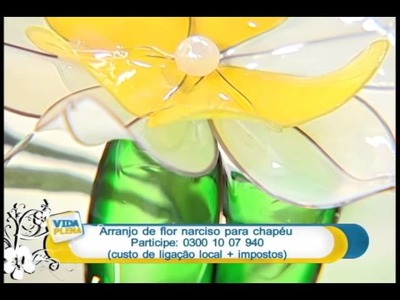 Artesanato - Arranjo narciso para chapéu