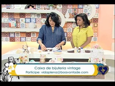 Artesanato - Caixa de bijuteria vintage