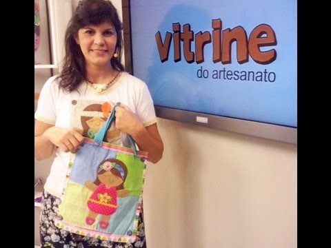 Bolsa com aplique de boneca com Vanessa Iaquinto | Vitrine do artesanato na TV