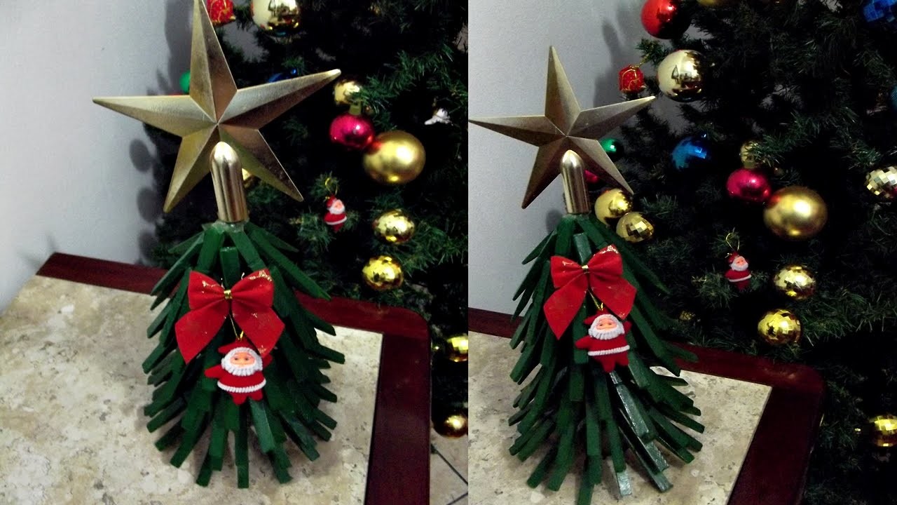 DIY - Árvore de pregador - Especial Natal