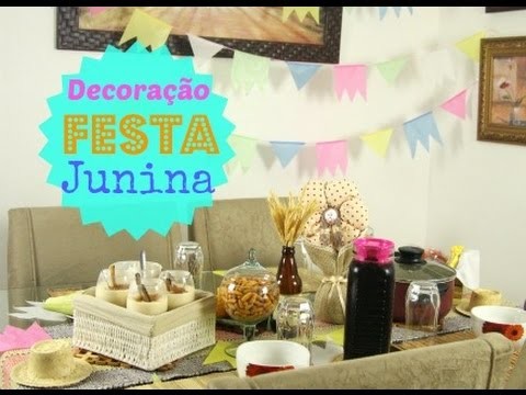 DIY - Decoração de Mesa Para Festa Junina.Julina - por Raquel Guimarães