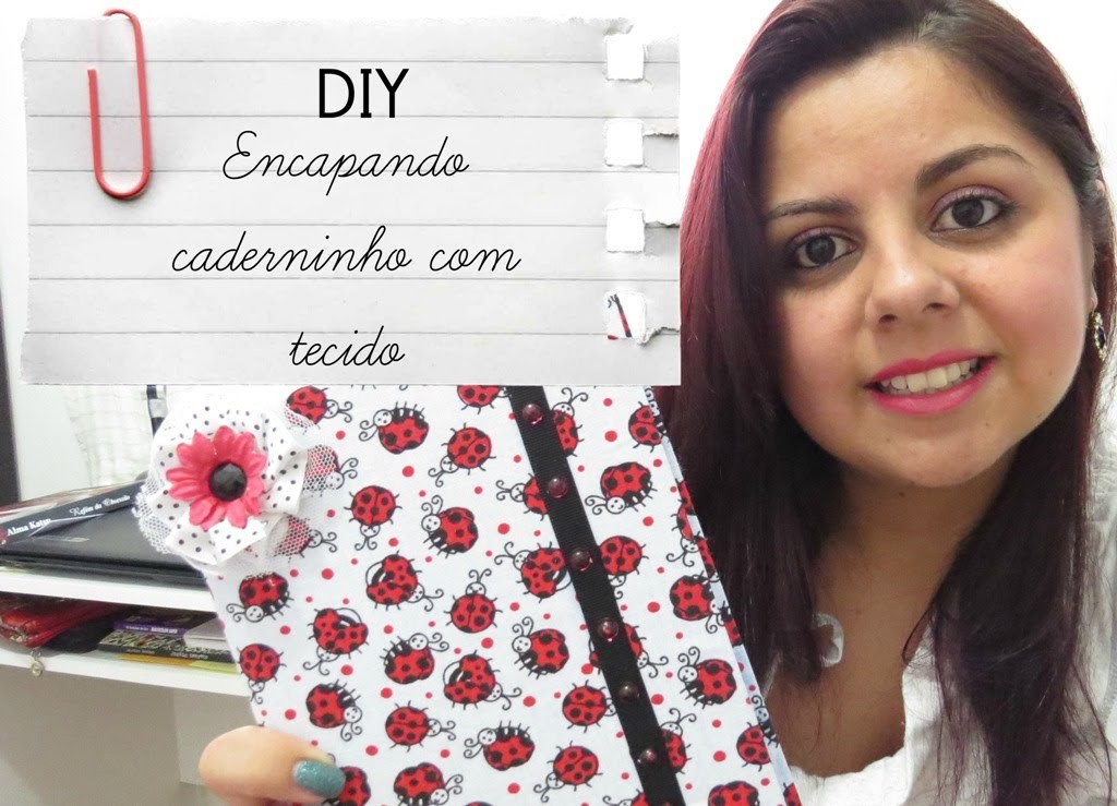 DIY - Encapando caderno com tecido | Blog Adoleta's