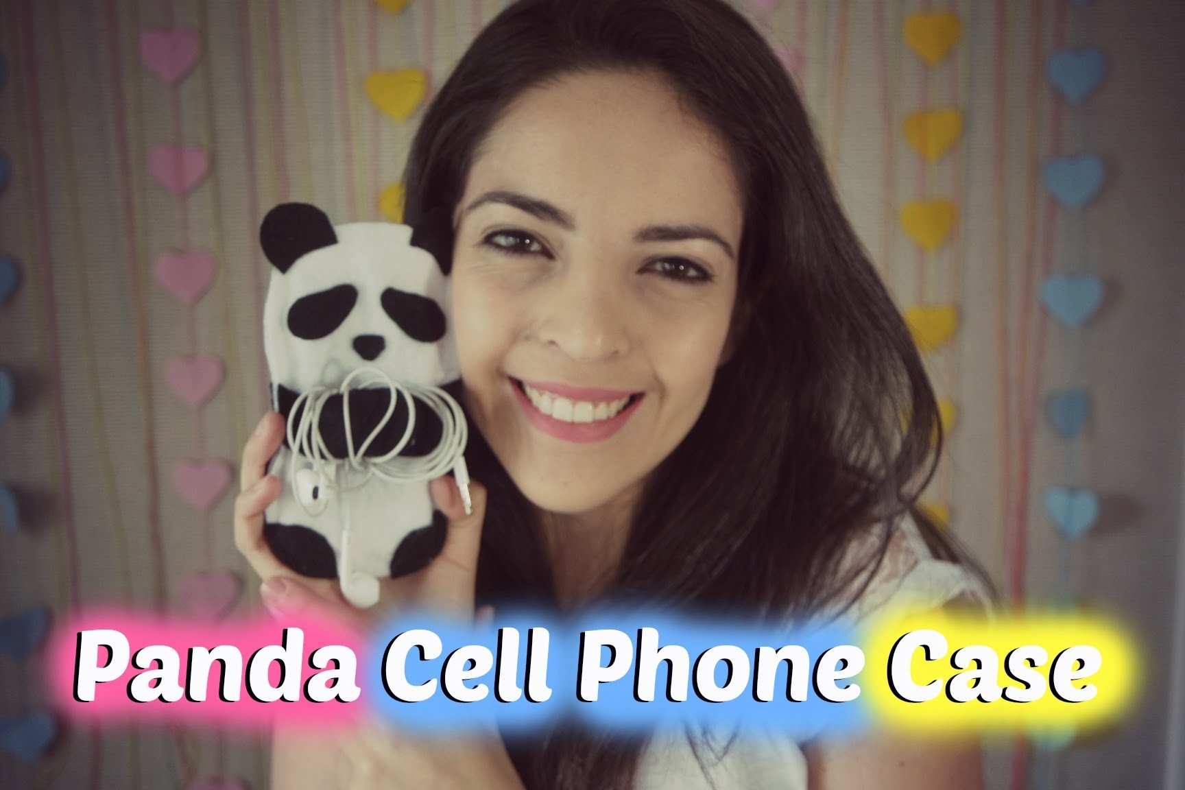 DIY - Porta Celular de Panda (Panda Cell Phone Case) | Larissa Vale