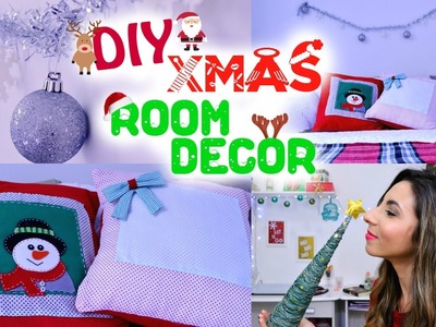 DIY: Xmas Room Decor - almofadas sem costura, árvore de linha, porta vela. | Paula Souza