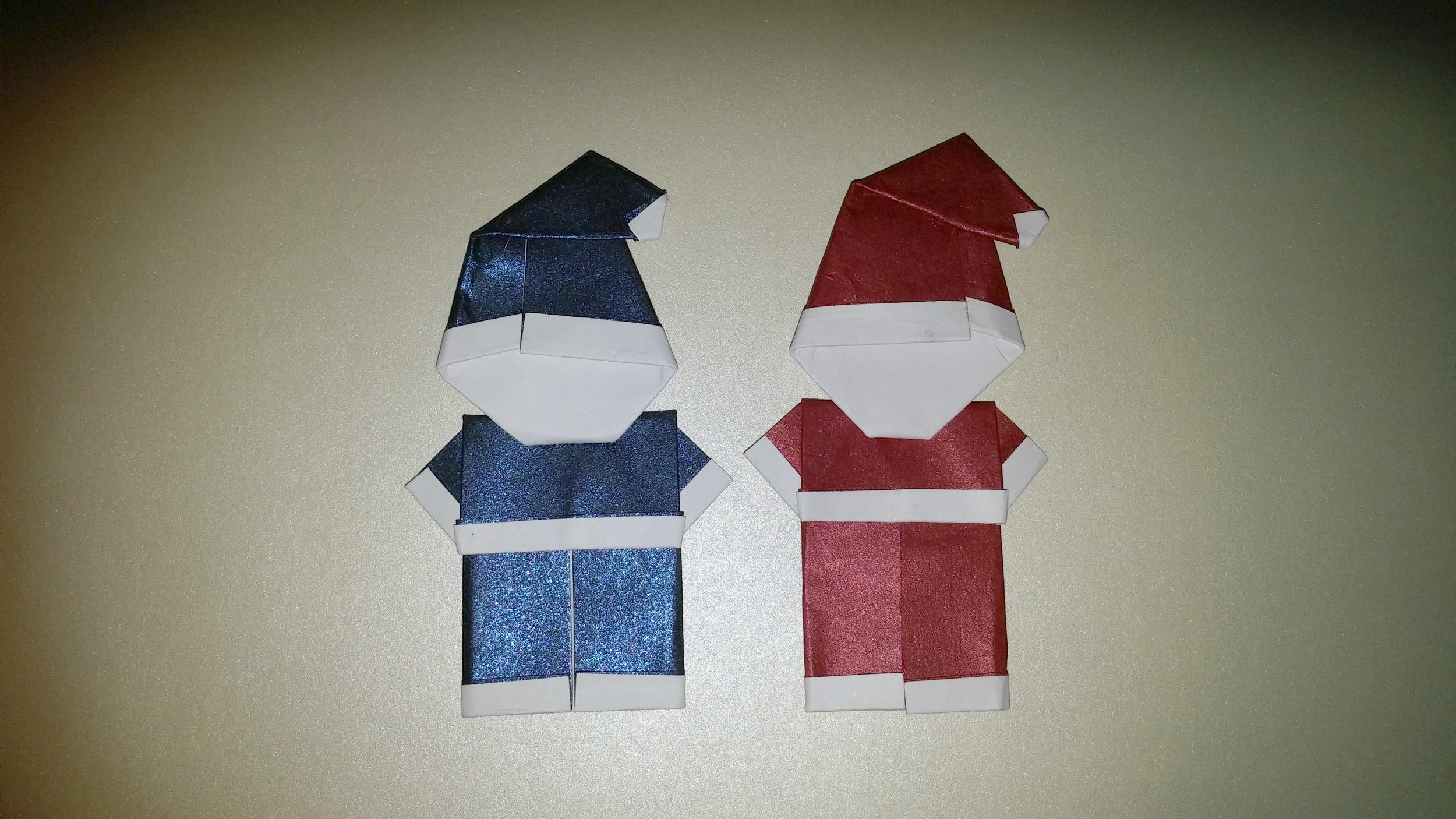 Pai Natal origami - DIY - Origami santa claus easy