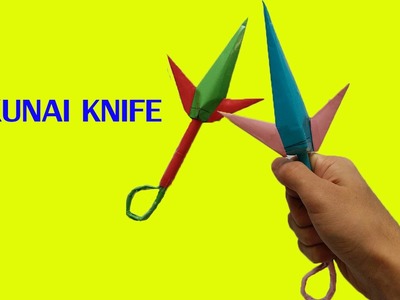 DIY Kunai knife de papel -  aprender a fazer este kunai faca - origami naruto shippuden faca