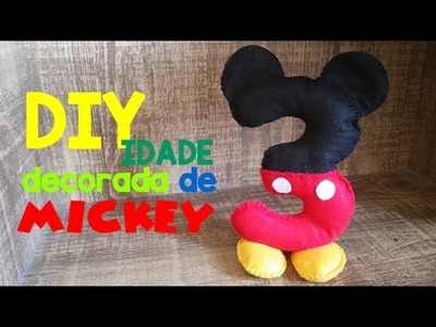 Preparativos para festa Mickey - DIY: Número Personalizado
