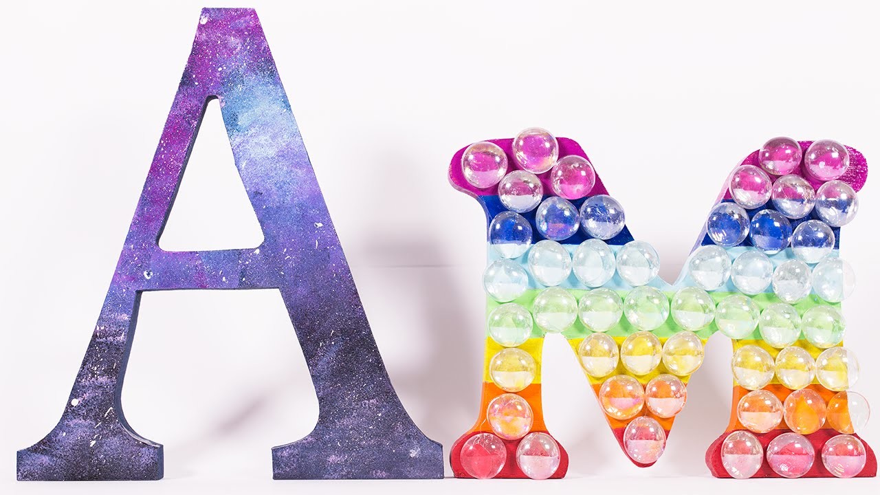 Como Fazer: Letras em MDF Decoradas - Gálaxy e Arco-Íris l Artesanato