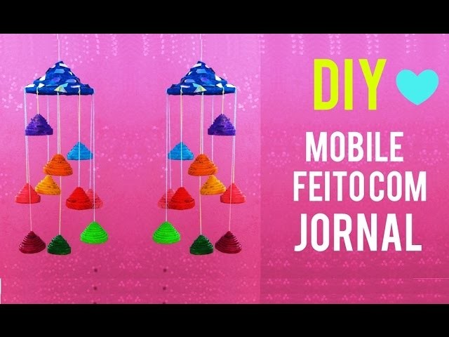 DIY: COMO FAZER MOBILE MENSAGEIRO DO VENTO USANDO JORNAL #2