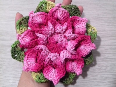 Flor de Crochê Para Aplicação # Flor Jade