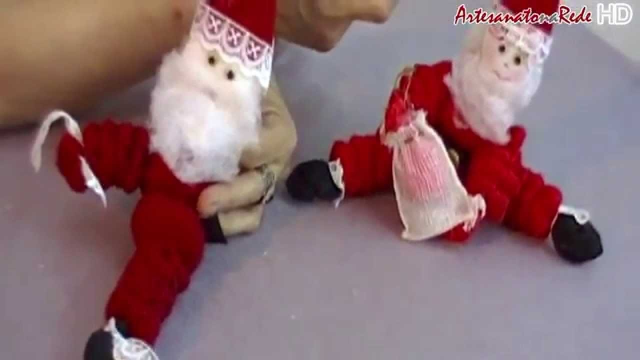 Vídeo Aula: Papai Noel de Fuxico - Artesanato na Rede [Parte 3]